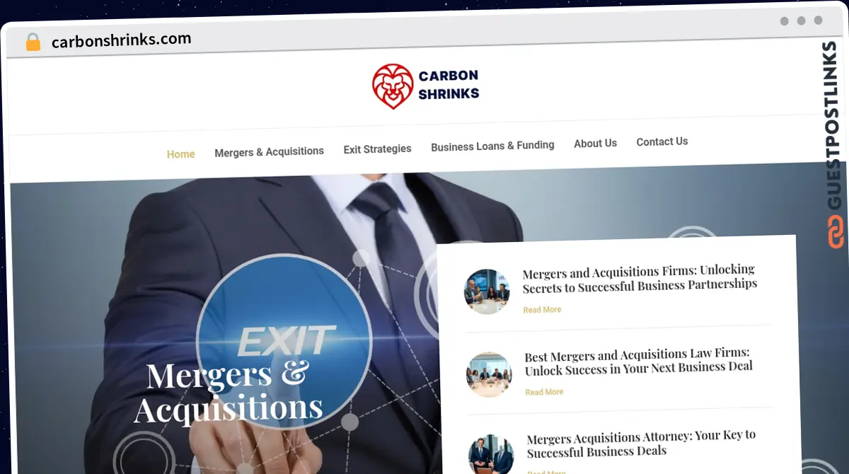 Publish Guest Post on carbonshrinks.com