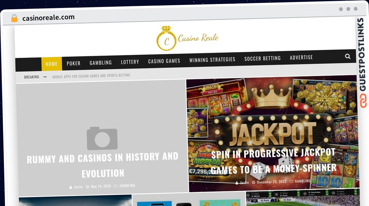 Publish Guest Post on casinoreale.com