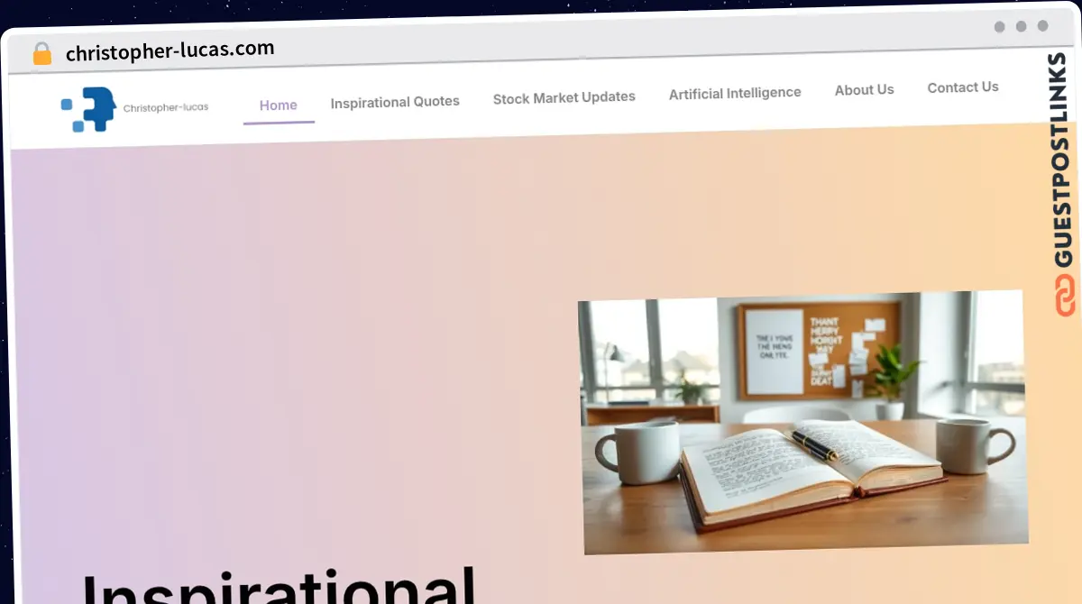 Publish Guest Post on christopher-lucas.com
