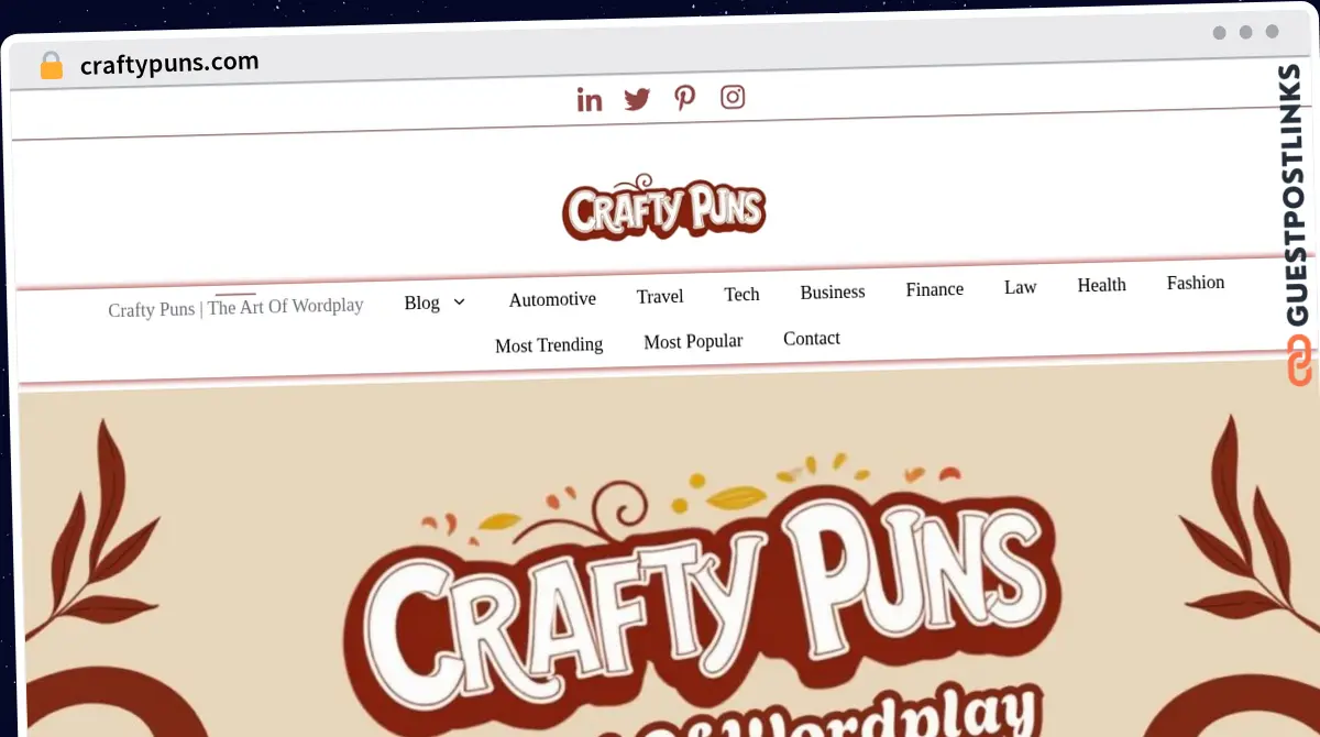Publish Guest Post on craftypuns.com