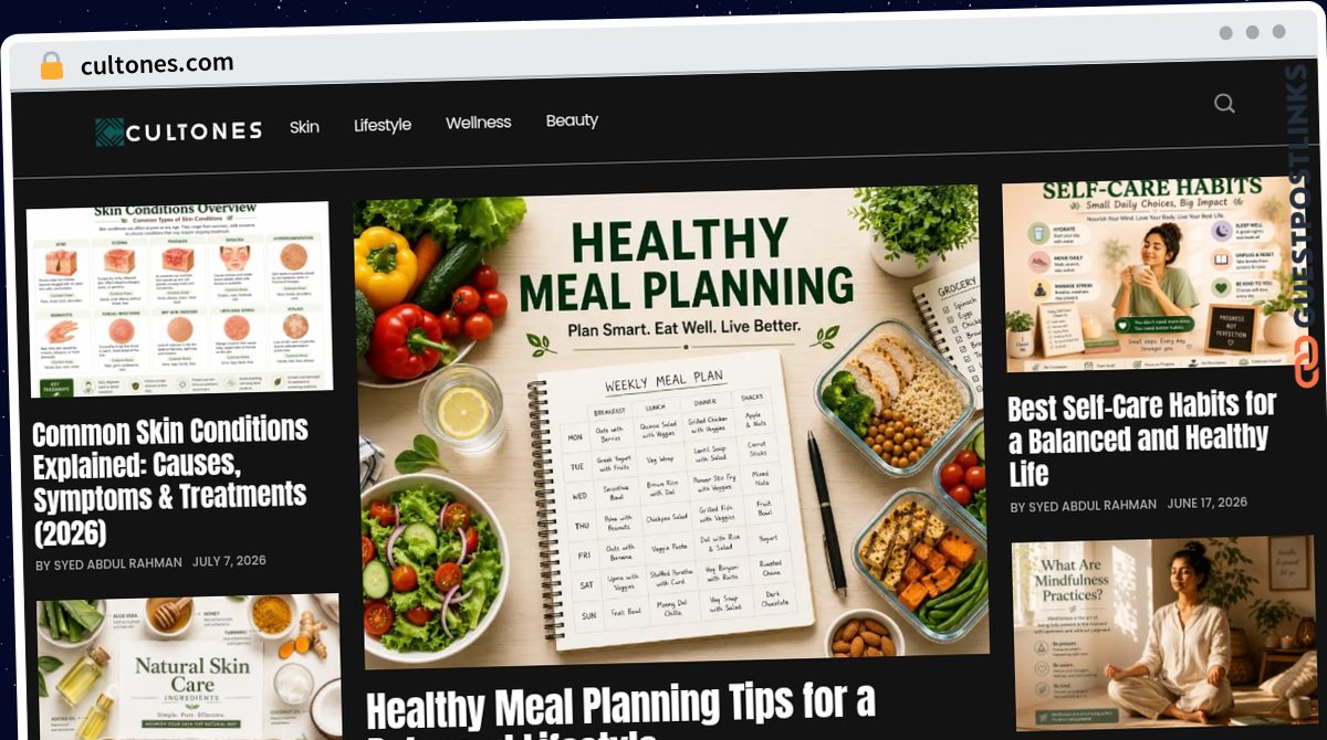 Publish Guest Post on cultones.com