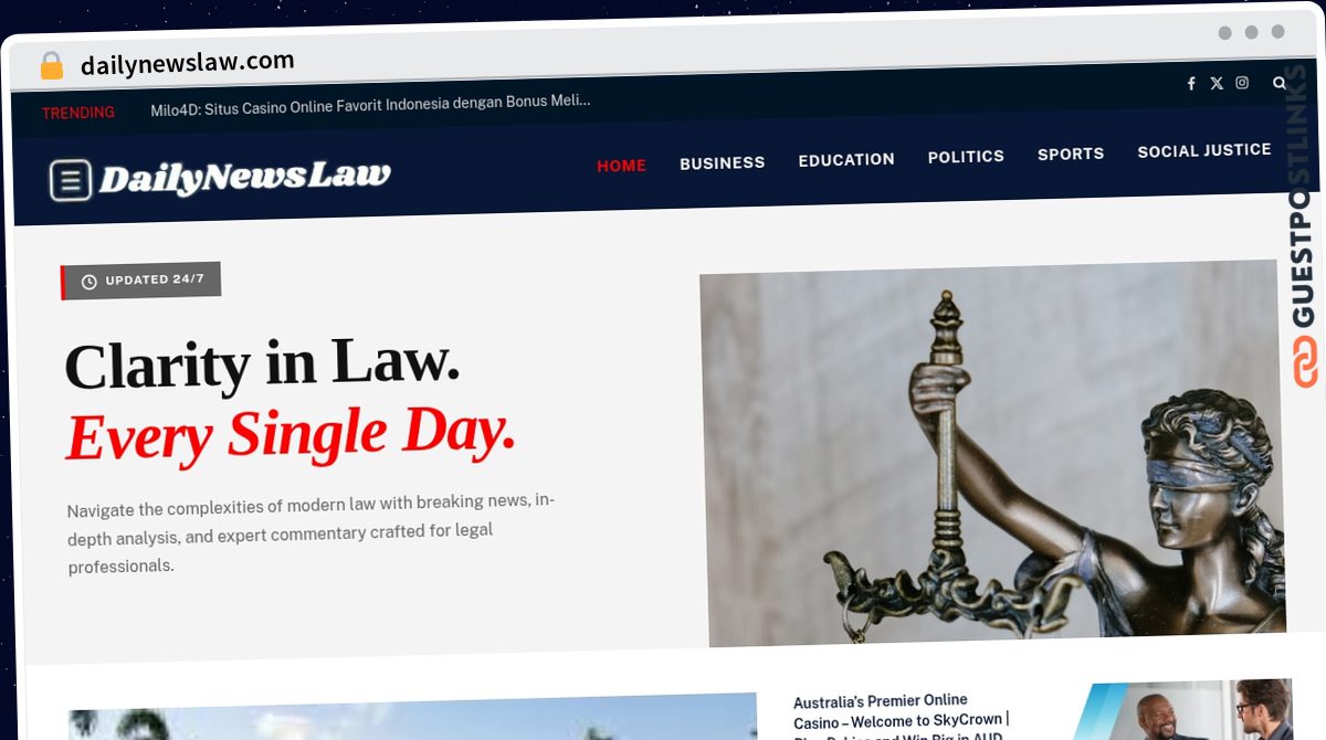 Publish Guest Post on dailynewslaw.com