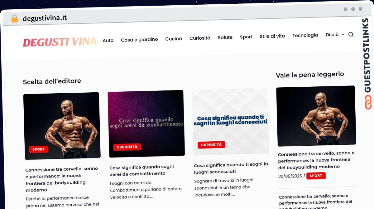 Publish Guest Post on degustivina.it