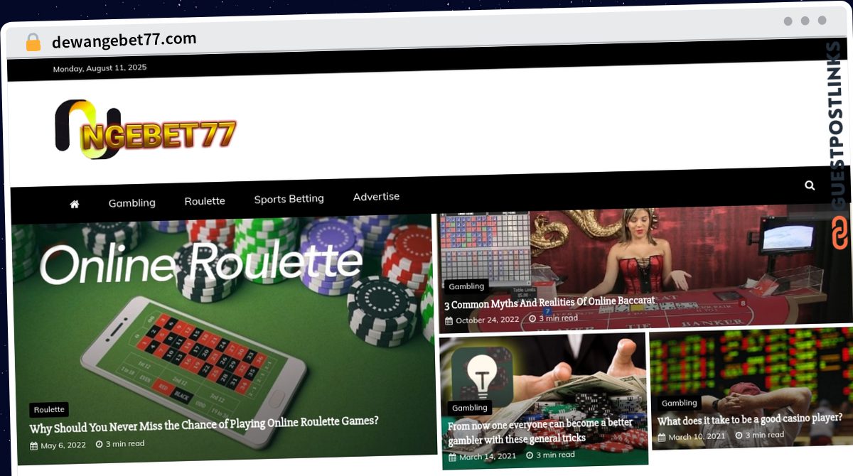 Publish Guest Post on dewangebet77.com