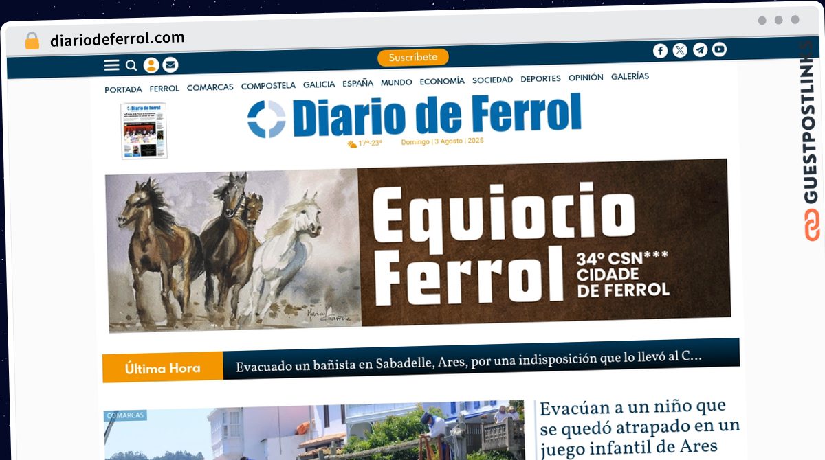 Publish Guest Post on diariodeferrol.com