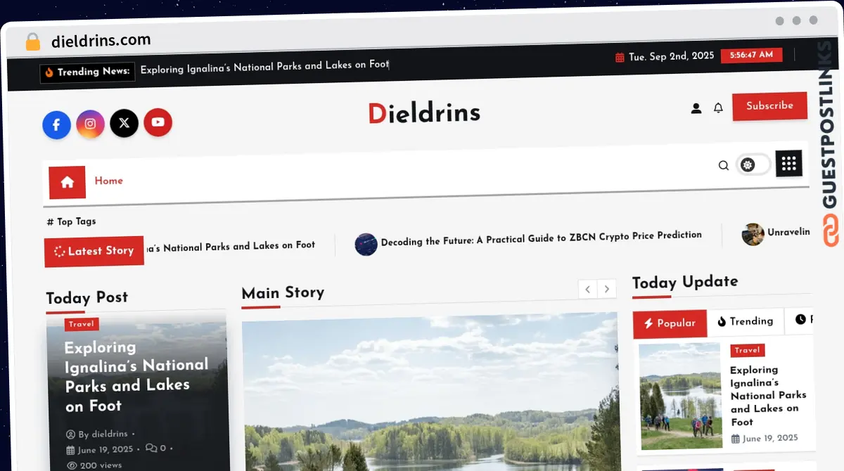 Publish Guest Post on dieldrins.com