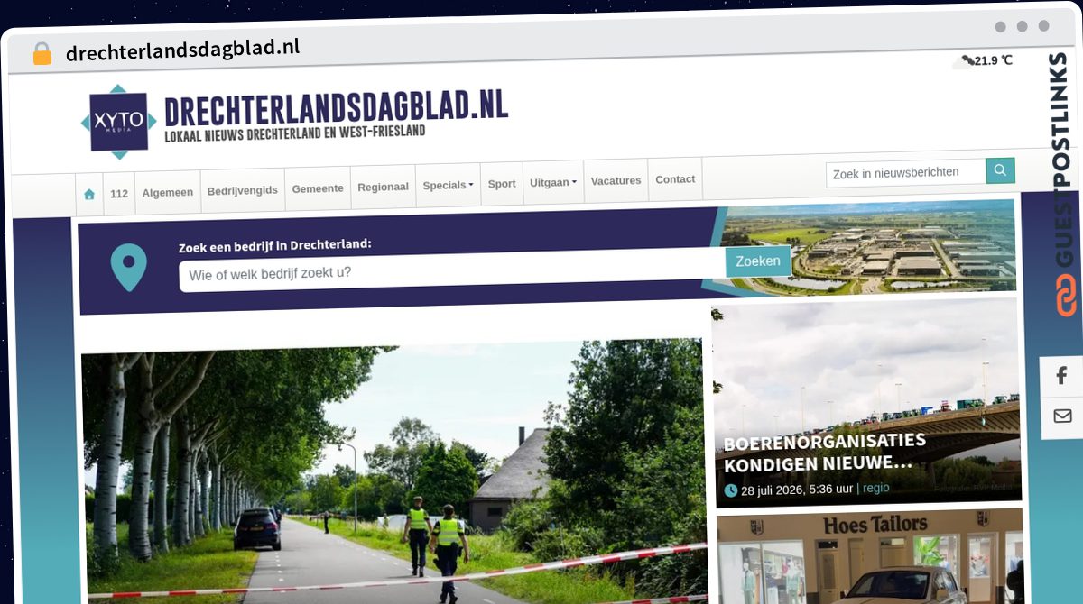Publish Guest Post on drechterlandsdagblad.nl