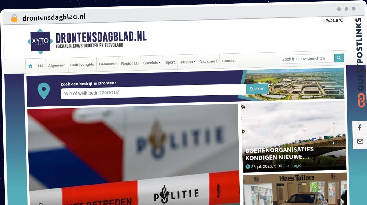 Publish Guest Post on drontensdagblad.nl