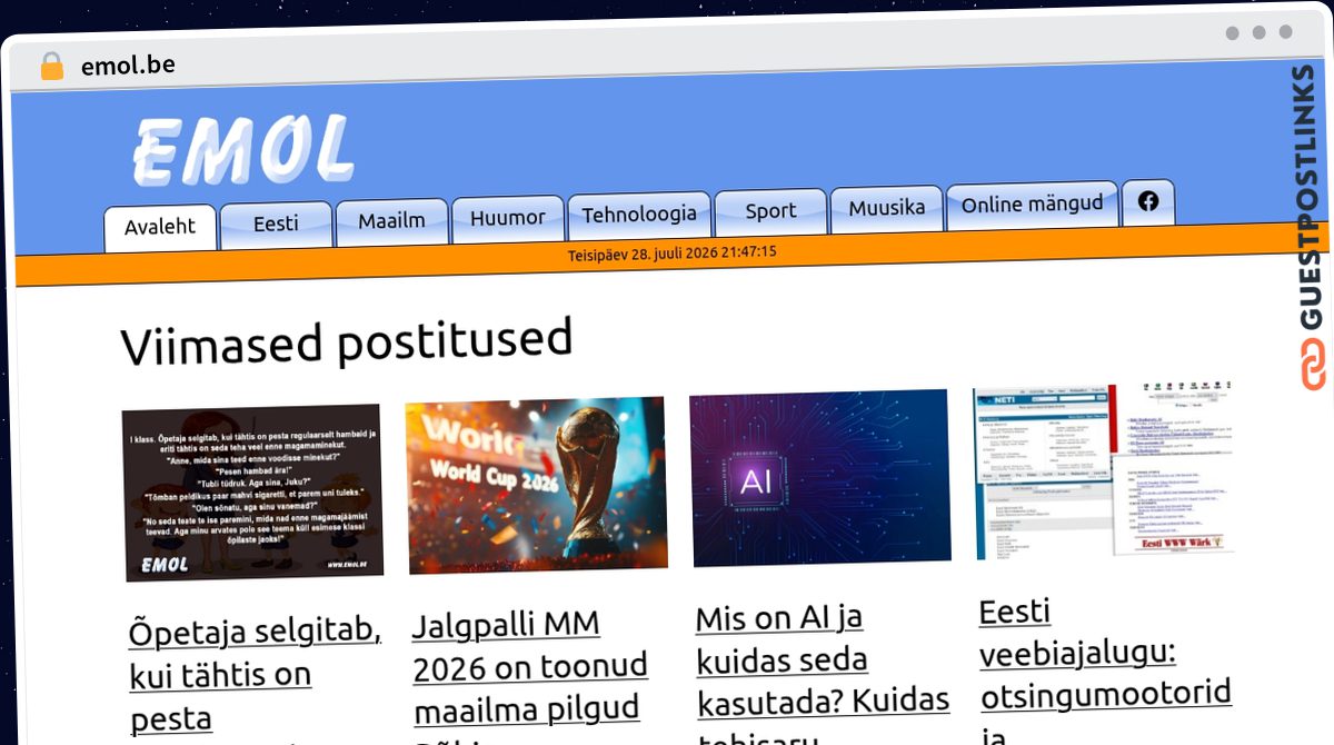 Publish Guest Post on emol.be