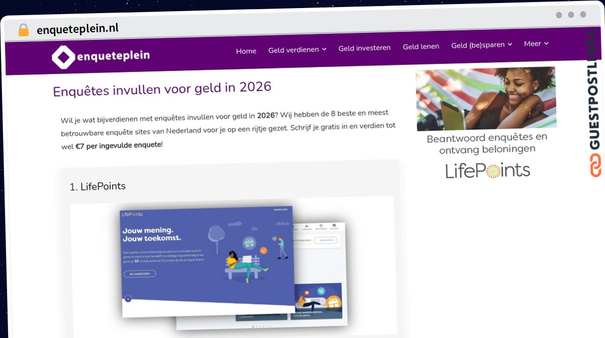 Publish Guest Post on enqueteplein.nl