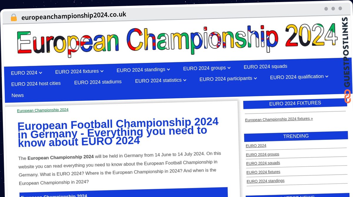 Publish Guest Post on europeanchampionship2024.co.uk