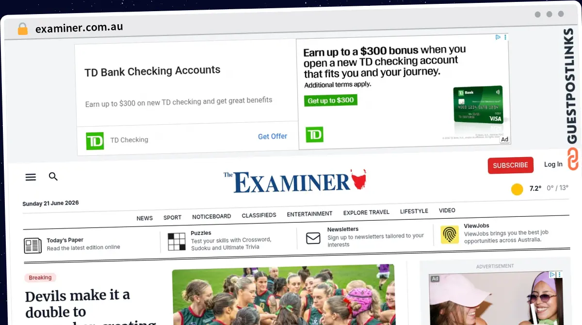 Publish Guest Post on examiner.com.au