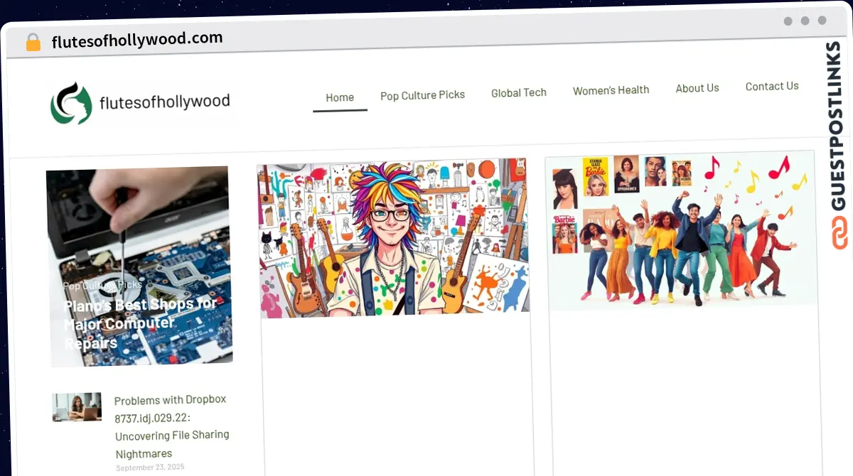 Publish Guest Post on flutesofhollywood.com