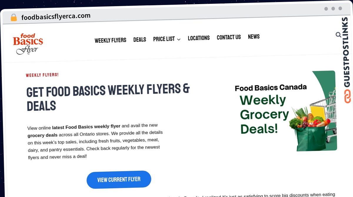 Publish Guest Post on foodbasicsflyerca.com