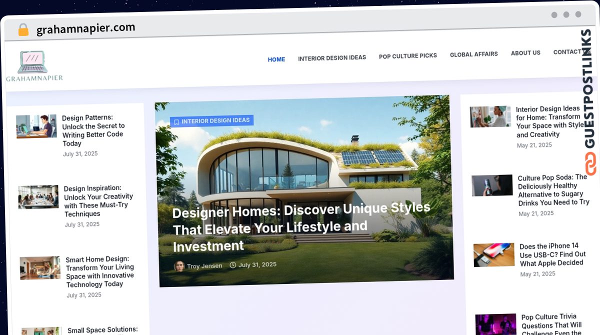 Publish Guest Post on grahamnapier.com