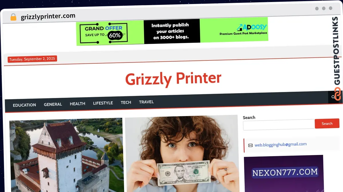 Publish Guest Post on grizzlyprinter.com
