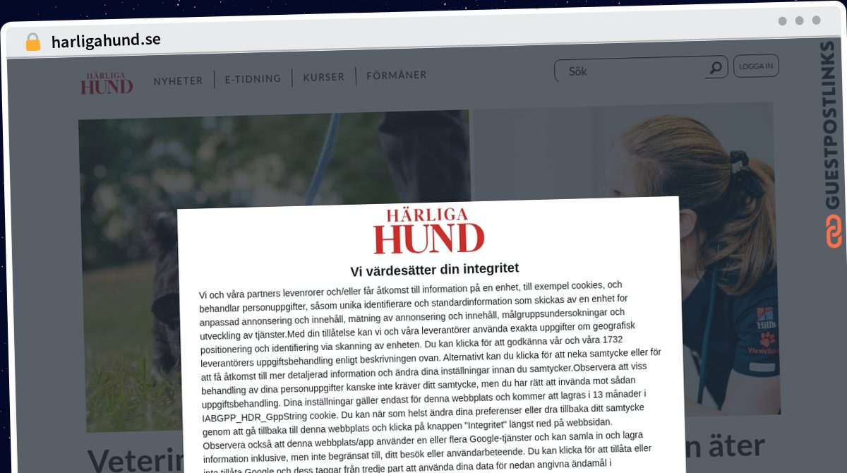 Publish Guest Post on harligahund.se