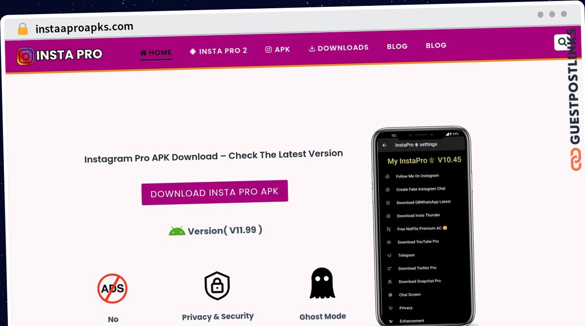 Publish Guest Post on instaaproapks.com