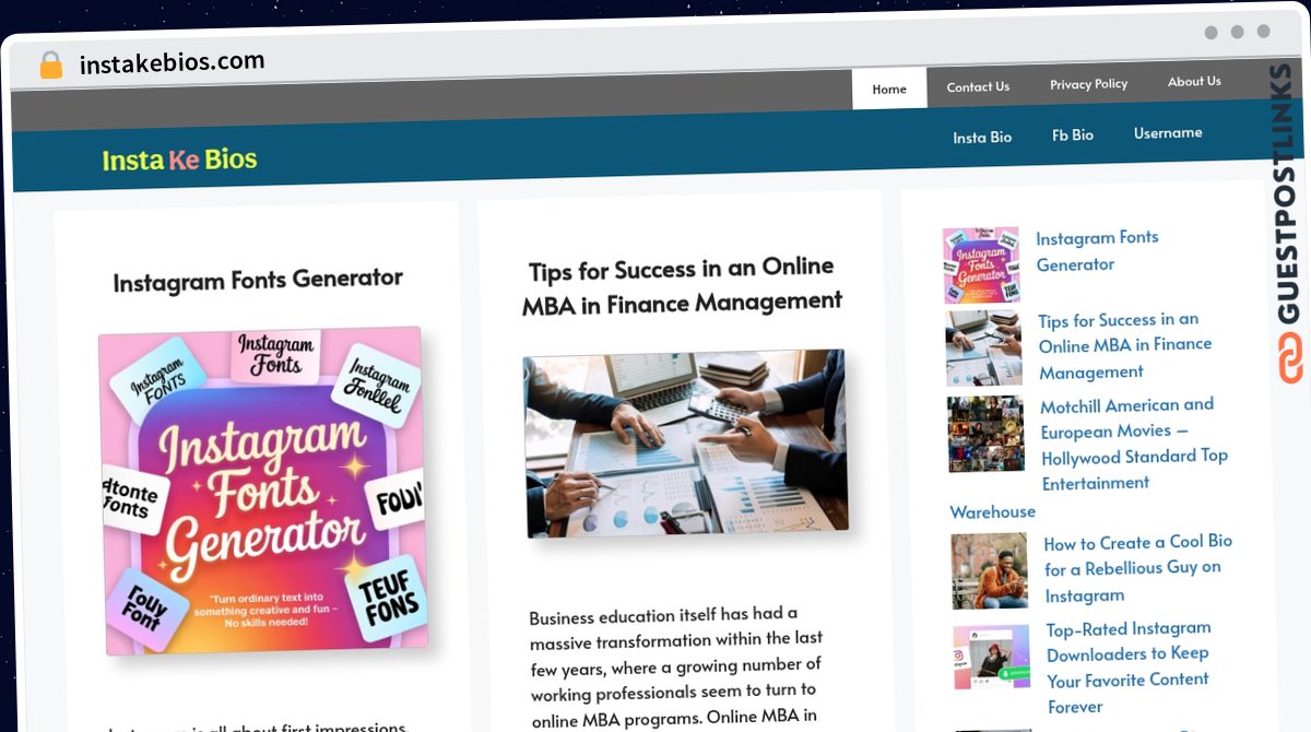 Publish Guest Post on instakebios.com