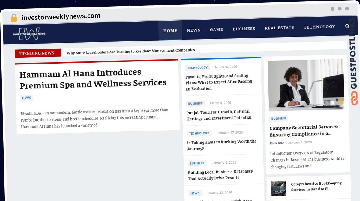 Publish Guest Post on investorweeklynews.com