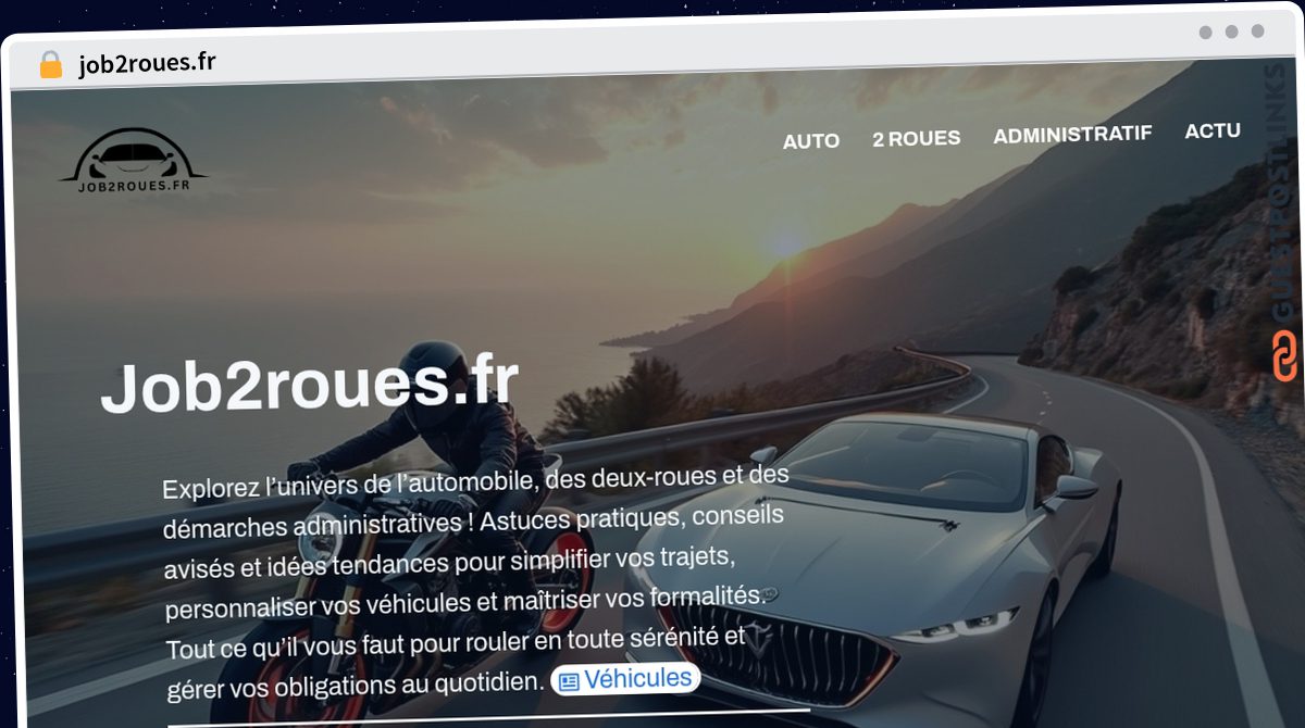 Publish Guest Post on job2roues.fr