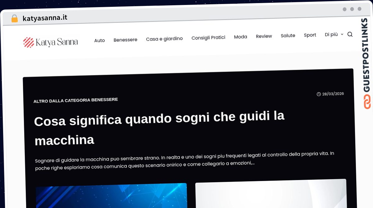 Publish Guest Post on katyasanna.it