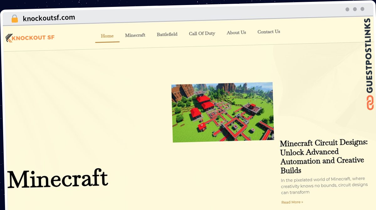 Publish Guest Post on knockoutsf.com