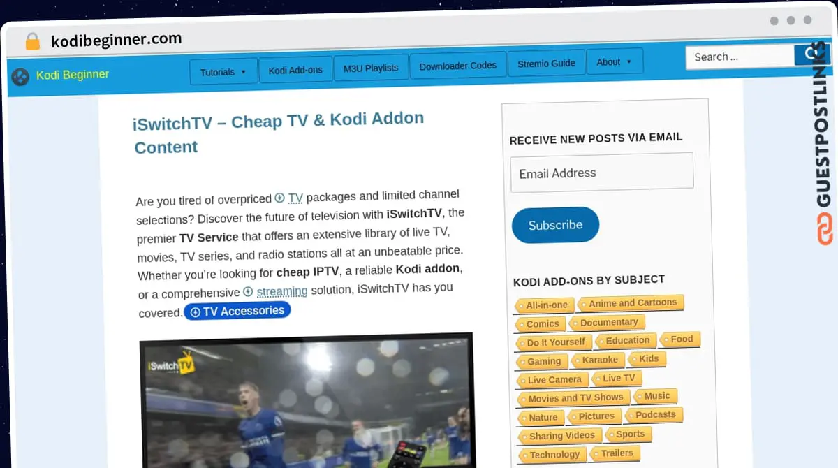 Publish Guest Post on kodibeginner.com