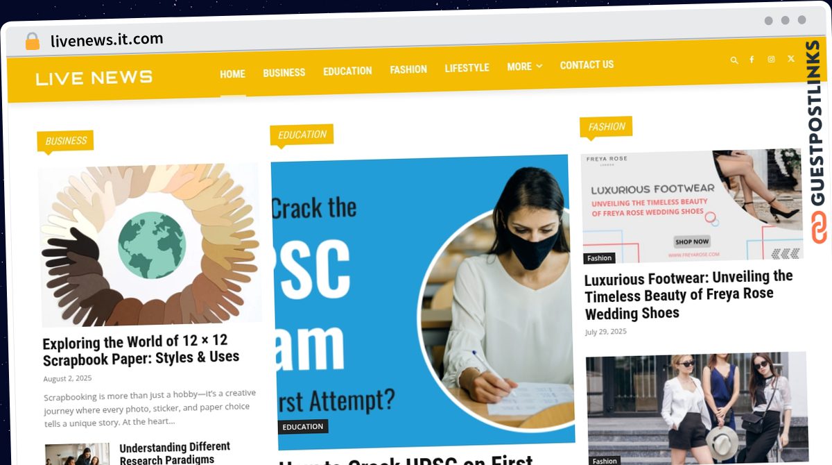 Publish Guest Post on livenews.it.com