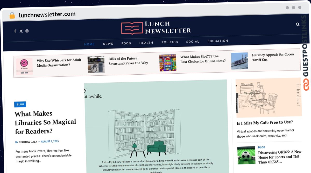 Publish Guest Post on lunchnewsletter.com