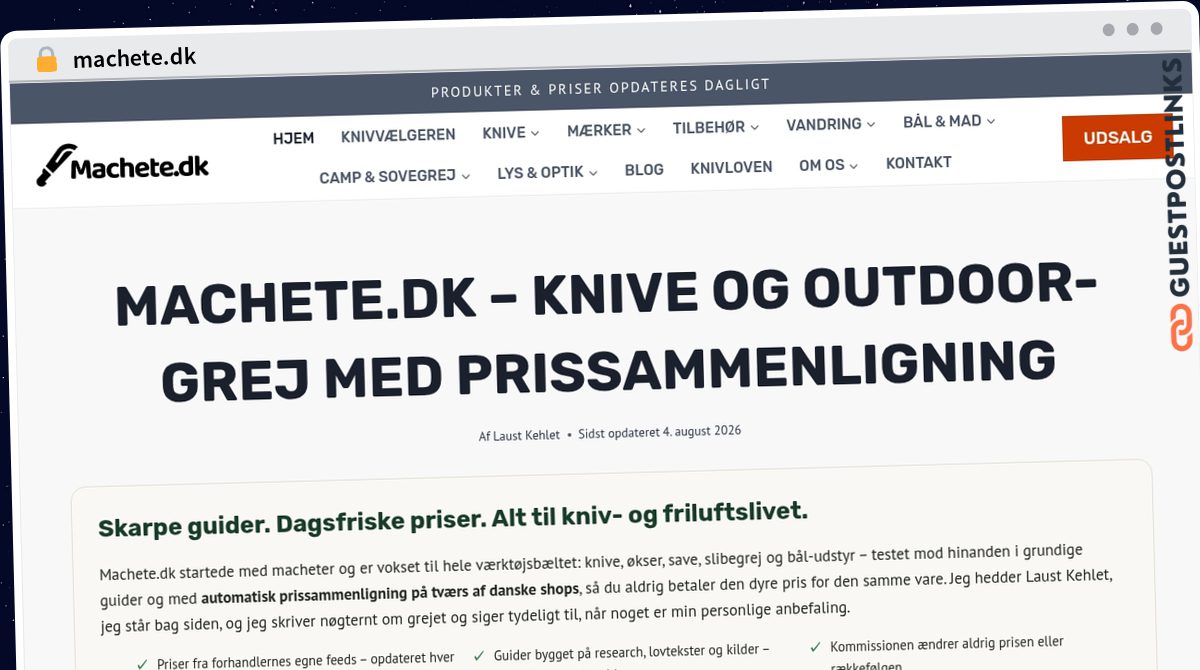 Publish Guest Post on machete.dk