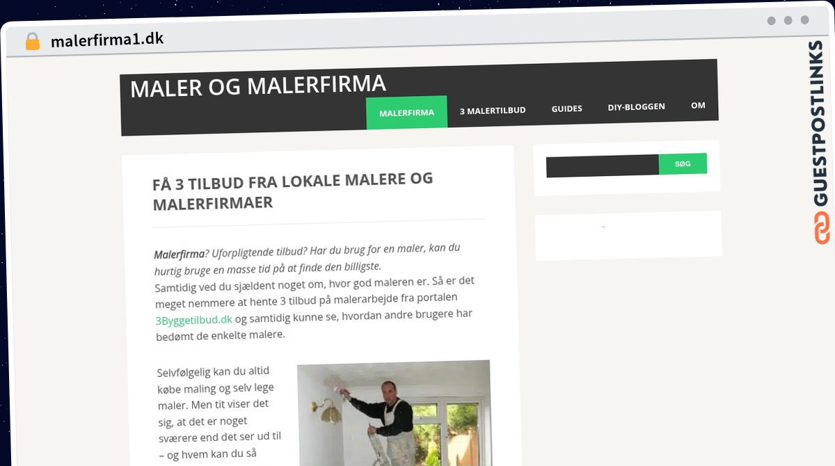 Publish Guest Post on malerfirma1.dk