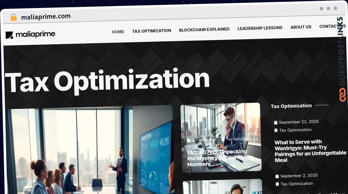 Publish Guest Post on maliaprime.com