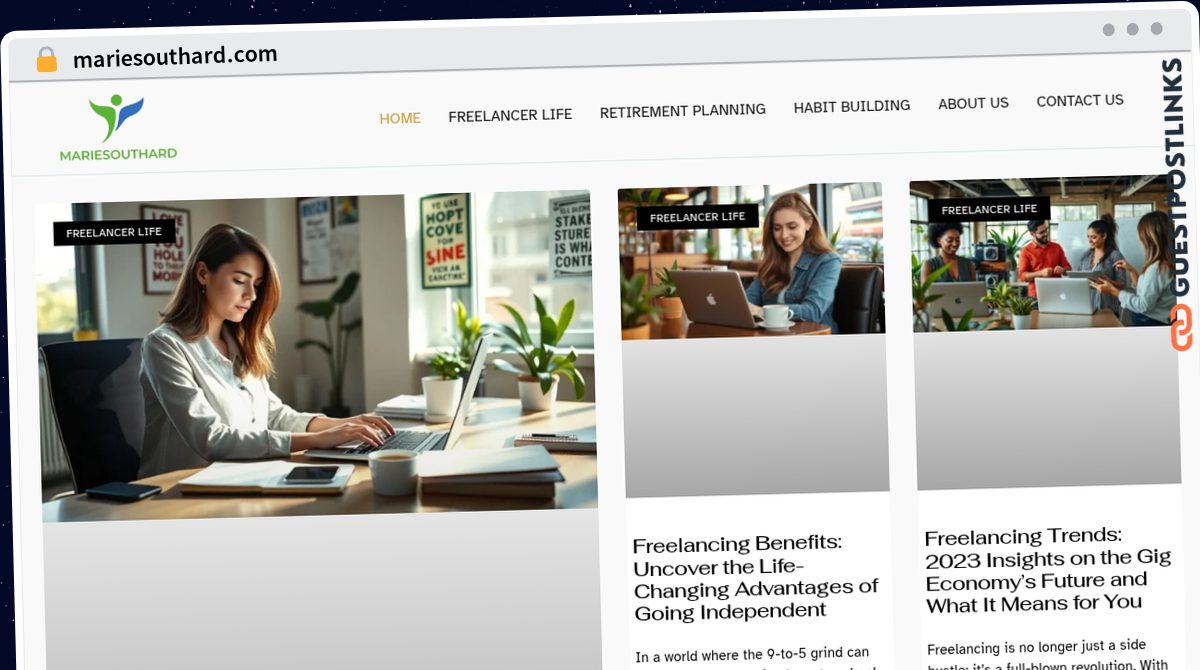 Publish Guest Post on mariesouthard.com