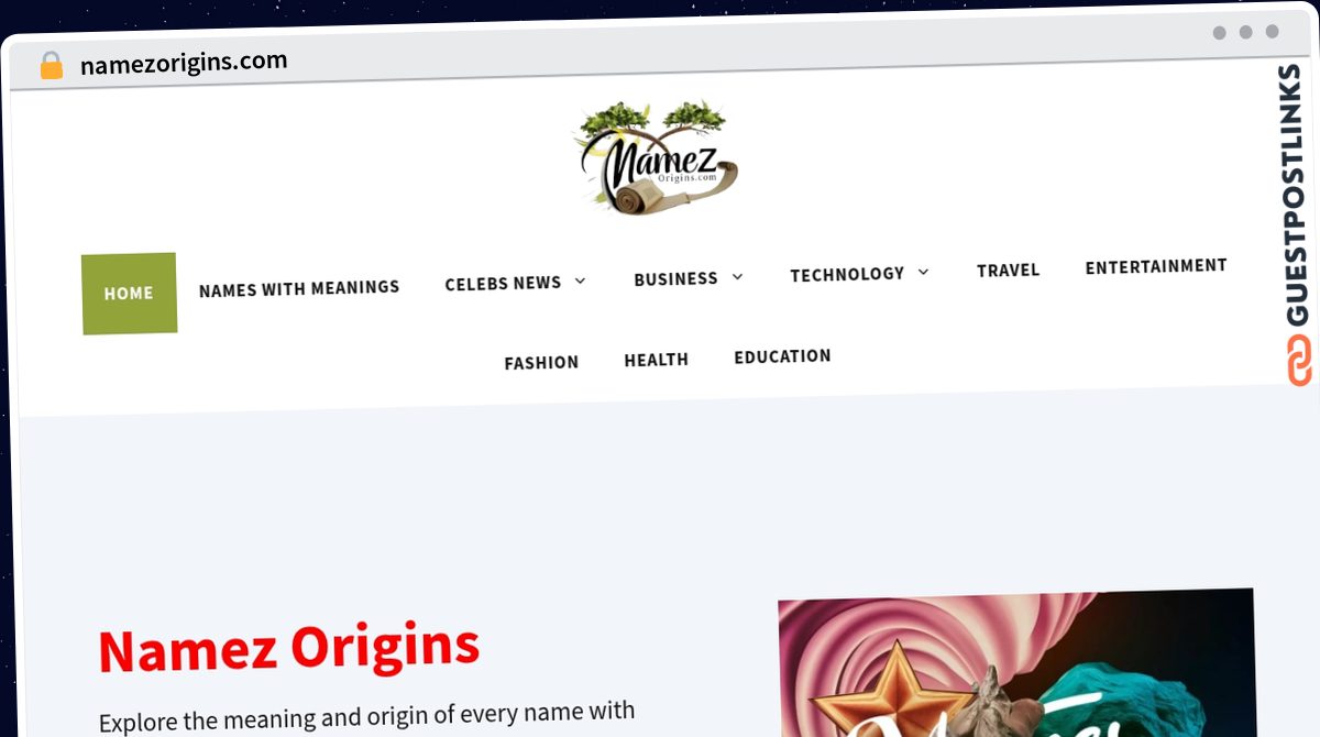 Publish Guest Post on namezorigins.com