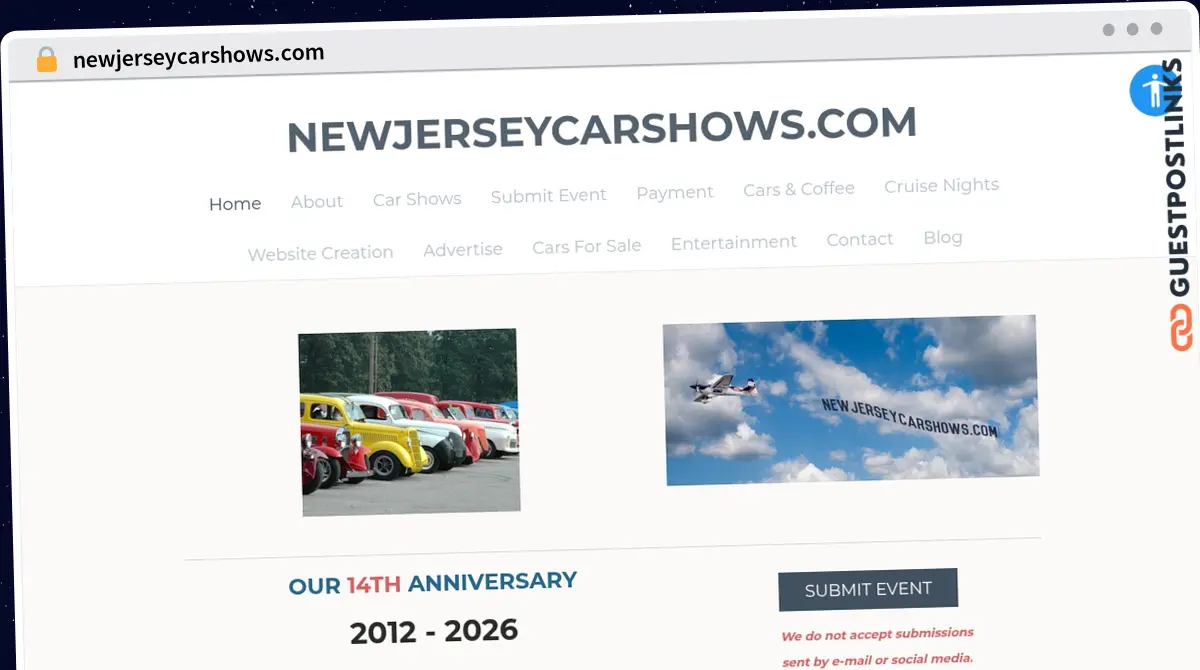 Publish Guest Post on newjerseycarshows.com