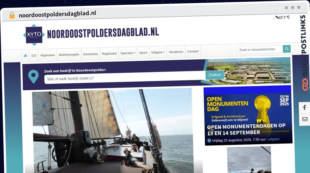 Publish Guest Post on noordoostpoldersdagblad.nl