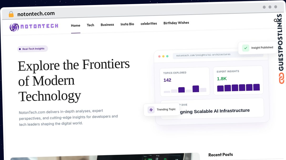 Publish Guest Post on notontech.com