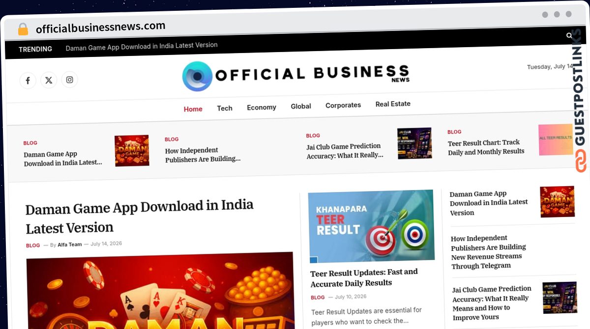 Publish Guest Post on officialbusinessnews.com
