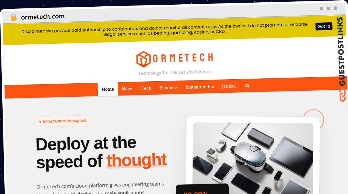 Publish Guest Post on ormetech.com