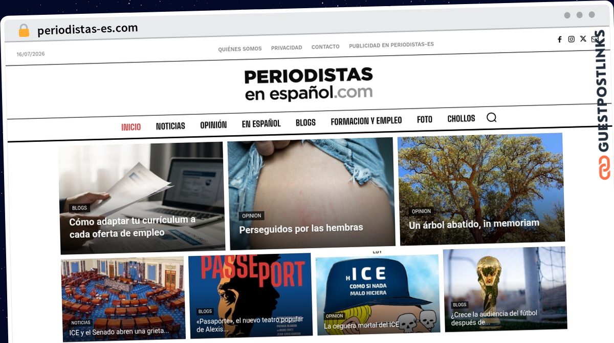 Publish Guest Post on periodistas-es.com