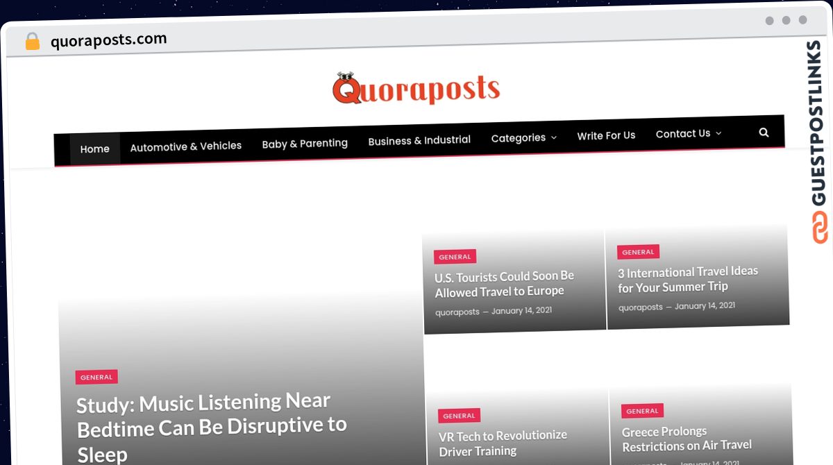 Publish Guest Post on quoraposts.com