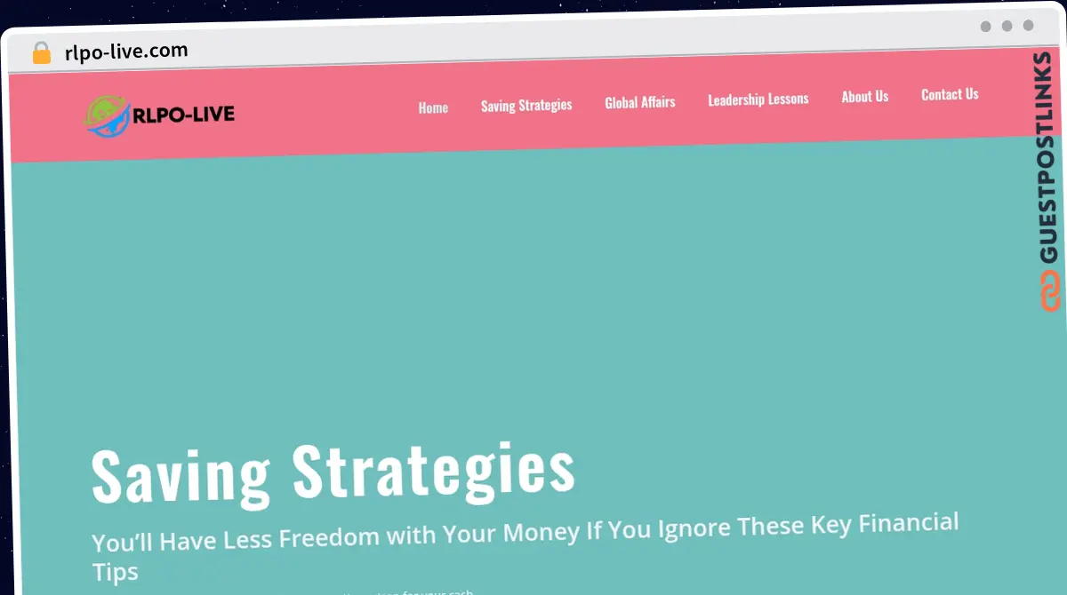 Publish Guest Post on rlpo-live.com