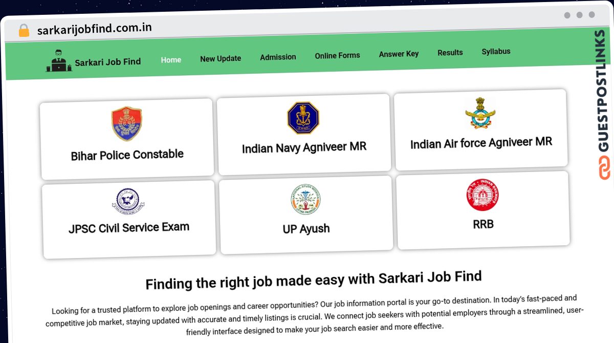 Publish Guest Post on sarkarijobfind.com.in