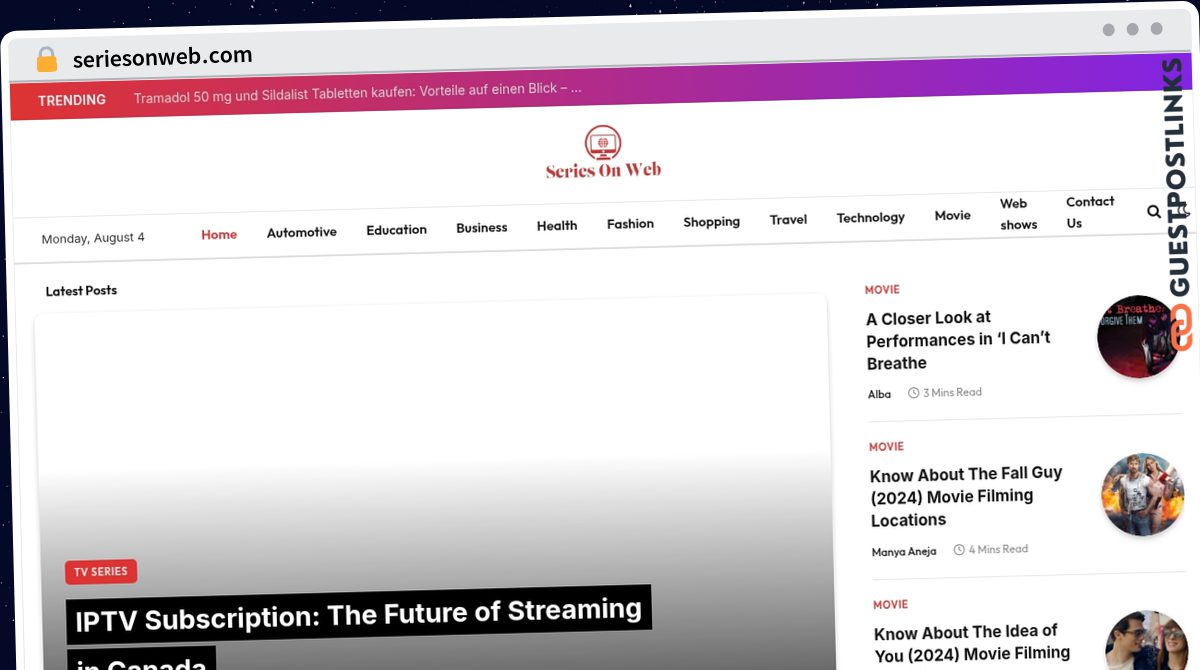 Publish Guest Post on seriesonweb.com