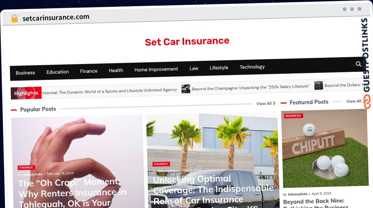 Publish Guest Post on setcarinsurance.com