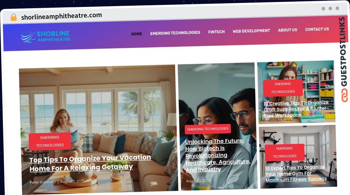 Publish Guest Post on shorlineamphitheatre.com