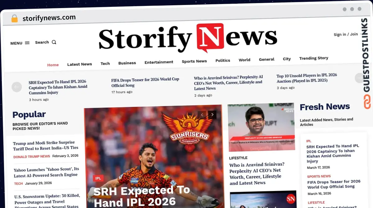 Publish Guest Post on storifynews.com