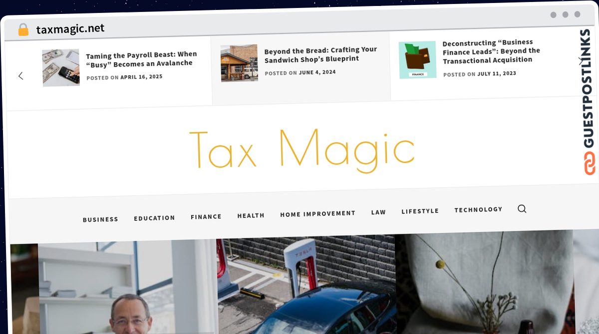 Publish Guest Post on taxmagic.net