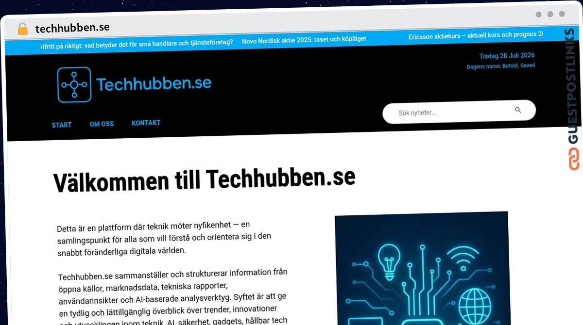Publish Guest Post on techhubben.se
